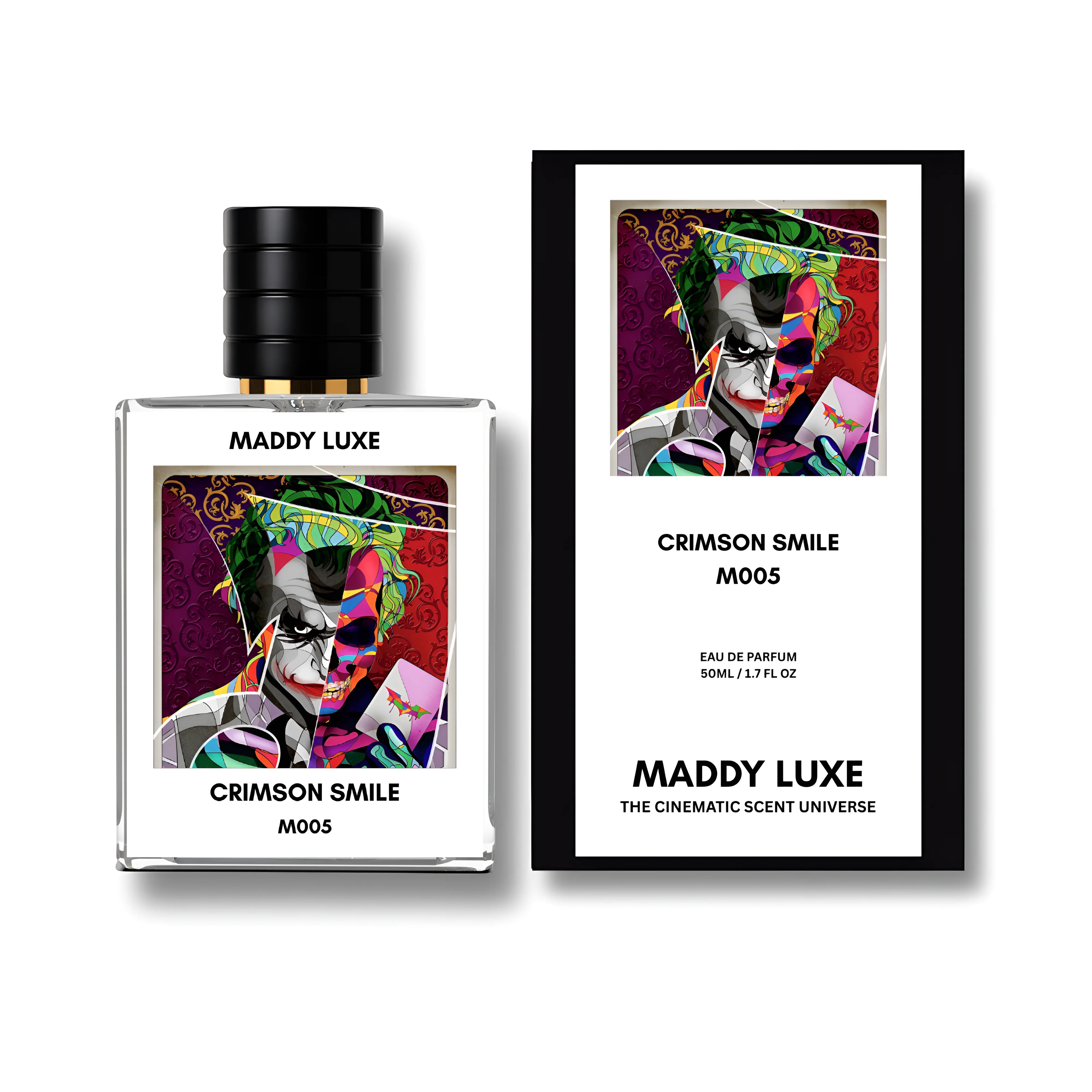 Crimson Smile Joker Dark Cinematic Perfume Made With Green Notes and Oud by Maddy Luxe