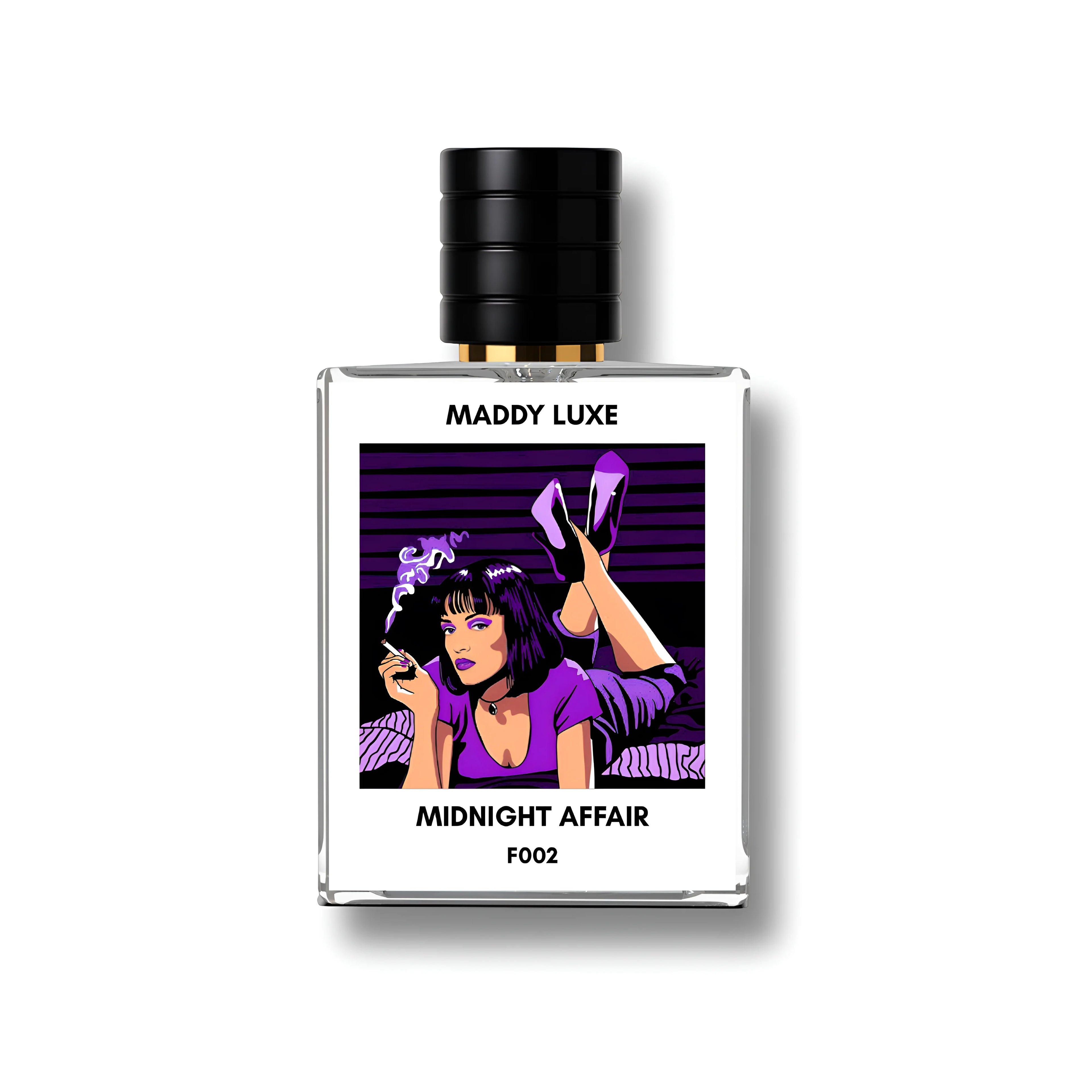 Midnight Affair Mia Wallace Dark Cinematic Perfume Made With Orange and Rose by Maddy Luxe
